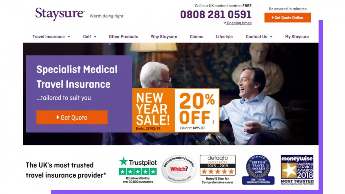 does staysure travel insurance cover uk holidays